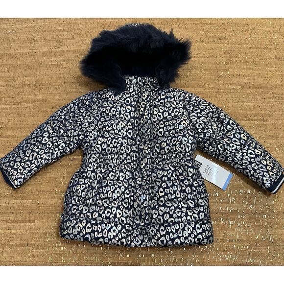 Member's Mark Girls Removable Hood Faux Fur Puffer Jacket Size 4T - Picture 1 of 8